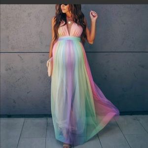 Rainbow maternity dress